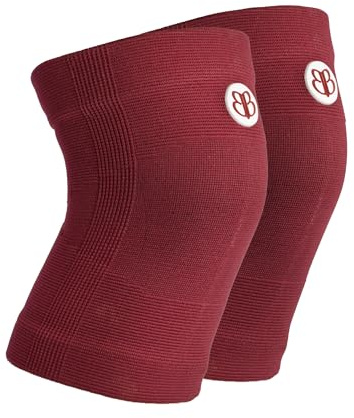 Banbroken | Rodilleras de compresión Elástica | Tejido Transpirable | Soporte para la rodilla | Para Levantamiento de pesas | Previene Lesiones | 2 uds | XL | Rojo