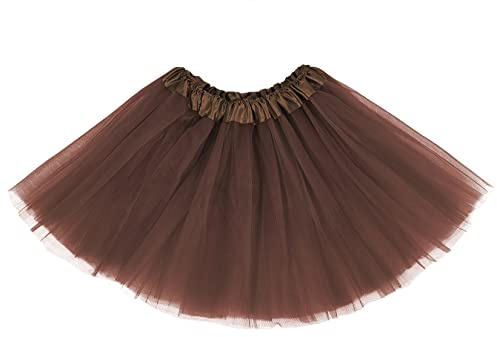 Century Star Brown Tutu for Toddler Girls Tulle Ballet Skirts Princess Tutus for Baby Kids Infant 3 Layers Birthday Festival 3-8 Years