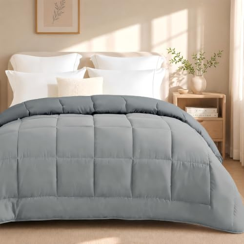DALINA Edredón de Fibra para Cama 180, 260 x 240 cm, 170gr/M², Gris