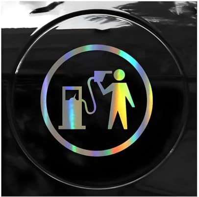 CGEAMDY Auto Aufkleber Auf Den Tankdeckel, Tankdeckel-Aufkleber Lustiger Autoaufkleber, Selbstklebende Auto-Dekoration, Auto-Tankdeckelaufkleber, Für Autos, LKWs, Motorräder Und SUVs(Laser)