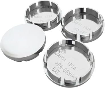 LEEQ 4 pcs Tapas para Llantas - Tapas de Rueda de Centro Universal, Centro Centrales Tapacubos, para Centro de Rueda Accesorios para Coche, para Llantas Buje Tapas, Plata(OD 56mm ID 51mm)