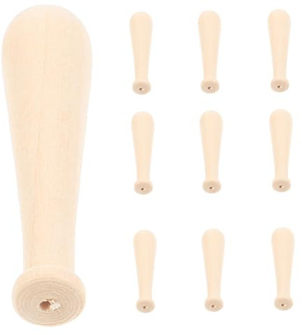 KOMBIUDA 10stücke Mini-baseballschläger Aus Holz Ungemalt Zum Bemalen Und Basteln DIY-kreativitätsset Kleine Baseballschläger Zum Selbermachen Und Dekorieren