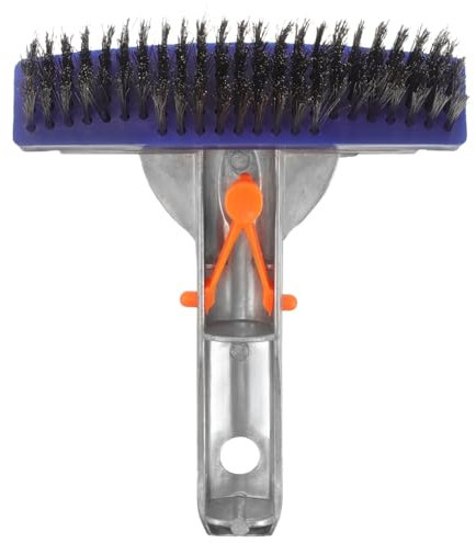 Kit Limpieza Piscina Set de Limpieza para Piscina Cepillo para azulejos, herramientas de limpieza para piscinas, mango de aluminio, parte inferior de alambre, parte posterior, acero, musgo y algas