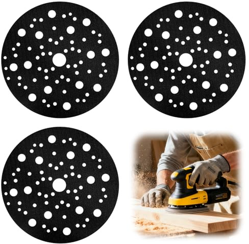 3 styck skyddsunderlägg slipskiva Ø 150mm kardborre 70-hål slipskivskydd med kardborreslutning för Mirka excenterslipmaskin, tillbehör excenterslipmaskin