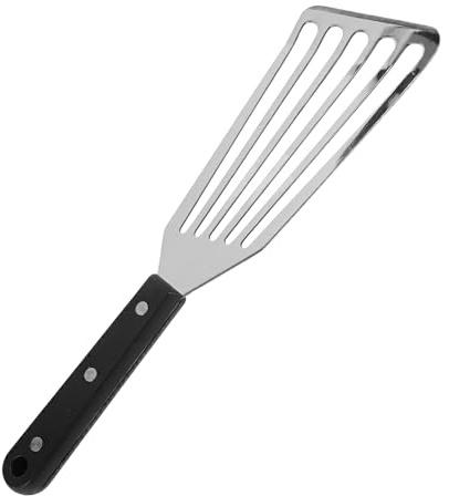 28 cm lång fiskspade i rostfritt stål genombruten spatel
