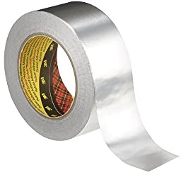 3M 1436 Aluminium Foil Tape, 50 mm x 50 m, Silver, Pack of 16