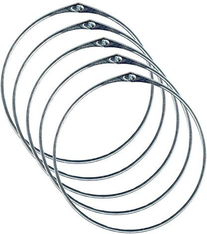 FELGNER 5x anneaux multifonction | Diamètre de 124 mm | fermeture rapide | Idéal pour la salle de bain, le bureau, les bijoux, les produits, les vêtements, la décoration, porte-clés