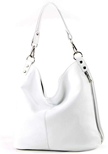 modamoda de T177 Damen Leder Schultertasche, handmade in Italy