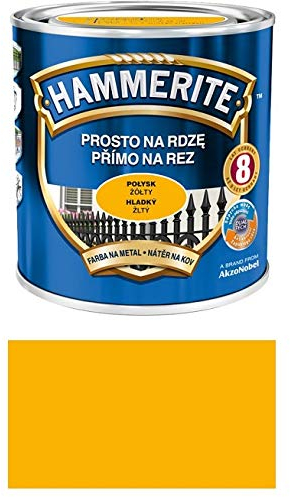Hammerite Metallschutzlack Rostschutz 250ml Glänzend Farbauswahl NEU TOP PREIS (Glänzend Gelb)