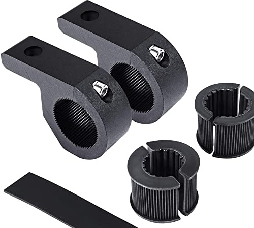 Kraumi Arbeitsleuchten Halterung, 25mm-32mm, Bull Bar Rohrhalterung Klemmen Universal Klemmhalterung schwarz, Geeignet für Frontschutzbügel, Geländewagen, Auto, LKW, Motorrad