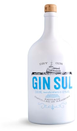 Gin Sul – 1 x 3l Distilled Dry Gin made in Hamburg 43% Vol., Doppelmagnum mit Metall Ausgießer als Geschenk, Aromen von Wacholder & Zitronen aus Portugal