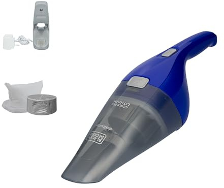 BLACK+DECKER DUSTBUSTER QuickClean Aspirapolvere portatile senza fili, per casa e auto con caricabatterie (HNVC115J22)