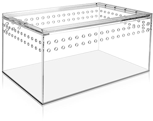 Magnetische Reptilien-Zuchtbox aus Acryl,transparente Zaun-Zuchtbox,Amphibien-Haustier-Zuchtbox,geeignet für Schildkröten, Frösche, usw