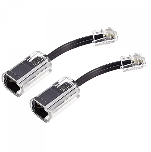 sourcing map 2Stk Telefonkabel Entwirrer 360° Rotierende Verwirrungsfrei Klar Schwarz