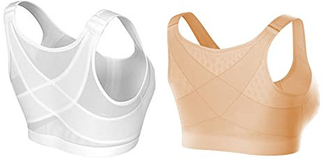 Damen BH Ohne Bügel Schlaf Bustier Tops Komfort Starker Halt Vorne Vershcluss Rückenstütze Haltungskorrektur BH Ungepolstert Senioren BH Schlaf Still Sport Bralette in vielen Farben