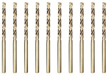 Meccion HSS-Co Punta per Metallo Professional 10pcs 2.5mm Punte Elicoidali per Forare Acciaio Inox e Metallo, Norma DIN 338