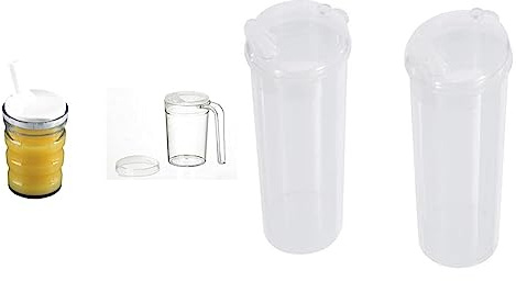 Homecraft Clear Non Spill Cup, Portable Travel Mug with Straw Lid for Children, Elderly and Disabled, S & Feeding Cups, Drinking and Eating Aid, Safe Plastic, for Elderly/Disabled Users, 250ml