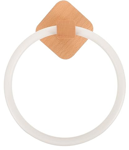 Angoily Wooden Bathroom Towel Shelf Hand Towel Holder Wash Cloth Holder for Bathroom Shower Rings Shelf
