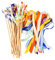 30 Piezas Varitas de Cinta, Serpentinas de Palos de Cintas de Boda con Campanas, Colores Palitos de Cinta, Varitas de Hada de Encaje para Decoracion de Fiestas Cumpleaños (Cinta de color mixto)