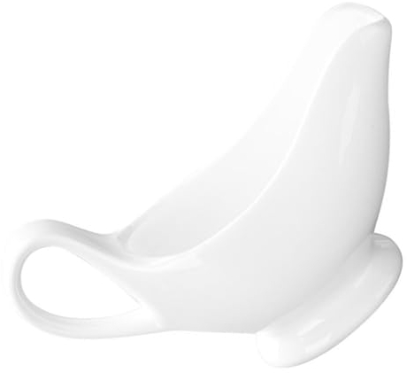 Cabilock Salsiera In Ceramica Bianca Salsiera In Porcellana Da 100 Ml Con Beccuccio Antigoccia Brocca Per Con Manico Per Condimenti Per Insalata Brodo Di Latte Panna E Altro L