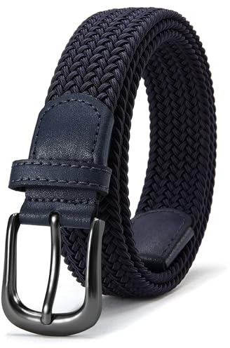 CHAOREN Woven Boys Belt, 1.25 Elastic Braided Kids Belt, Casual for Golf And Baseball