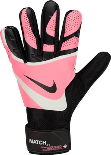 Nike Unisex Jugend Torwarthandschuhe Goalkeeper Match Jr - Ho23, Black/Sunset Pulse/Black, FJ4864-014, 6