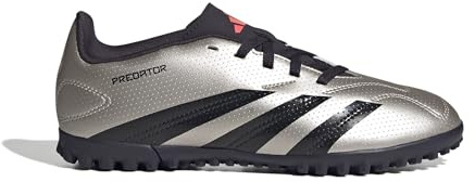 Zapatillas de fútbol adidas Predator Club Junior para césped Artificial, Unisex para niños y Adolescentes, Plateado, 35 EU