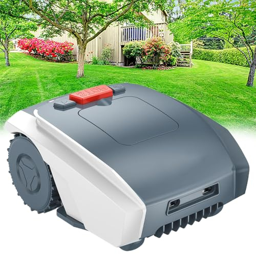 Beachtiful Robot Lawn Mower, for Small Yards up to 0.4 Acre, Cut Height 20-55mm, ±25%（14°） Slope, Automatic Obstacle Avoidance Low Noise Spot Cut and No Go Function