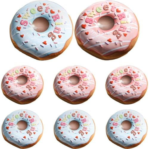 Hrippy Mini Lattine Vuote in Metallo 8 Pezzi Scatola di Latta Rotonda Ciambella Colorata Contenitori di Latta Vintage Scatola di Latta per Caramelle tè Candela Fai Te Bomboniera