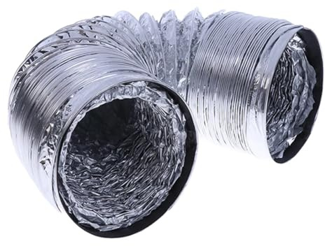 Osmond Lüftungsschlauch, 4 , 100 mm, Aluminiumrohr, PVC, Lüftungsschlauch, flexibel, 1,5 m, Entlüftung des Luftsystems