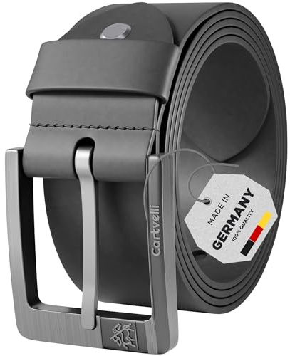 Cartvelli Premium Ledergürtel Herren Made in Germany mit Geschenkbox Echt-Leder Herrengürtel Vollleder - Jeansgürtel 40mm Anzug jeans chino pants