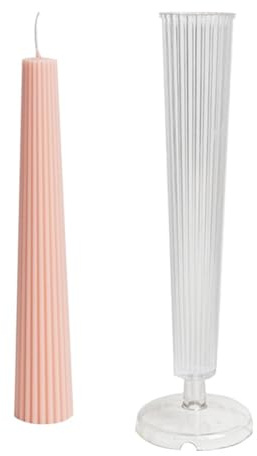 Pyanegn Kit di Stampi per Candele per Aromaterapia con Colonna Lunga A Strisce, Stampo in Plastica Acrilica per PC, Strumento per Realizzare Candele Fatte A Mano da Chiesa