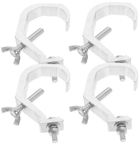 PartyKindom 4pcs Stage Light Clamp Hooks Truss Clamps for Stage Lighting Fixtures Robust Aluminum Build Easy Install