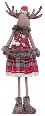TOWARDSNAN Weihnachten Langbeinige Schwedische Rentierplüsch Für Puppenverzierung Hirsch Handgefertigtes Elchspielzeug Holiday Home Party Für Kinder