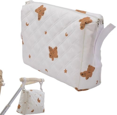 RTRTGS Kinderwagen Organizer mit Feuchttuchspender, Kinderwagen Tasche mit Schultergurt, Kinder Buggy Organizer, Kinderwagentasche Aufbewahrungstasche, Baby Stroller Bag