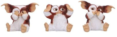Nemesis Now Three Wise Gizmo - 8.2 cm Resin Gremlins Figure - Decor for Bookshelves, Mantlepieces, or Desks - Gremlins Merchandise & Gifts for Fans