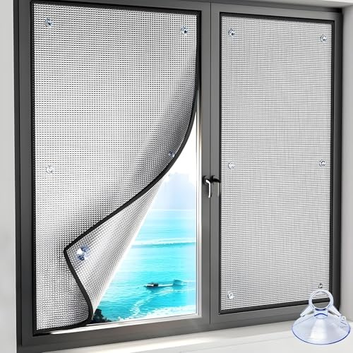 Película Aislante para Ventanas, Protector Solar para Balcony Película Reflectante Anti UV de Aluminio, Interiores Exteriores Vinilo Ventana Deorativos, Privacidad para Hogar Oficina(Black,40x100 cm)