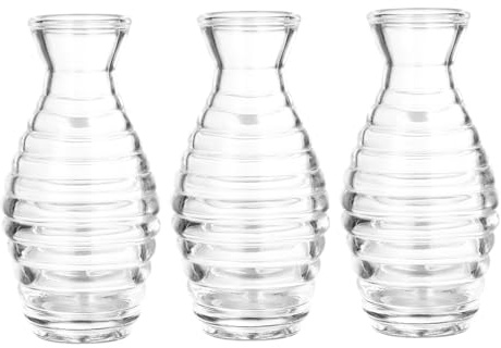 VALICLUD 3 Piezas Frascos Difusores de Vidrio Boca Ancha para Aromaterapia Botellas Transparentes para Aceites Esenciales Decoración Hogar y Oficina Portátiles para Viaje y Camping