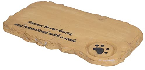 Naroote Haustier-Gedenkstein für den Garten, Wetterfestes Harz-Denkmal für den Außenbereich, Katzenform, Personalisierter Grabstein für Hinterhof, Rasen oder Garten (Zierbett Typ B
