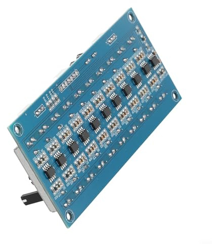 Für EQ Equalizer Platine Stereo Vorverstärker mit 5/10/15-Band Frequenzregelung für Audio HiFi DIY Projekte einstellbare Bass und Höhen Kontrolle blaue Leiterplatte(10 Road)