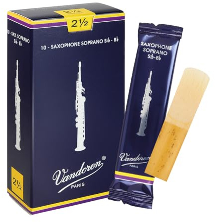 Vandoren SR2025 Blätter für Sopransaxophone (Stärke 2,5), 10 Stück