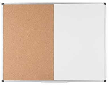 Bi-Office Maya Tableau mixte en liège magnétique 1200 x 900 mm Blanc