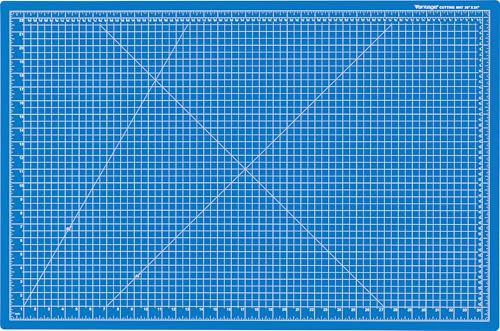 Dahle Vantage 10693 Premium självläkande skärmatta, 61 x 91 cm (24 x 36), 1,27 cm rutnät, 5 lager för maximal självläkning, perfekt för hantverk och sömnad, blå