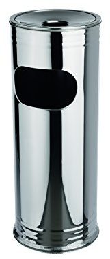 Standascher aus Edelstahl - mit abnehmbarem Windaschenbecher, Höhe: 58 cm
