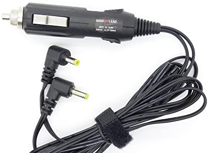 12V In-Car Charger For Bush 9 DVD9791BUK Dual Twin Screen Portable DVD Player