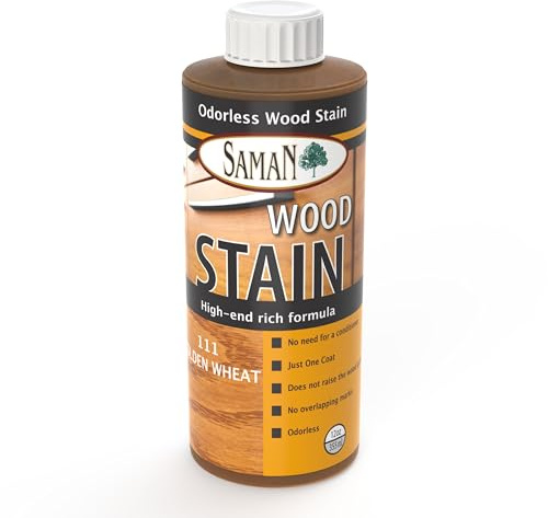 Saman Tew-111-12 12-Ounce Interior Water Based Stain For Fine Wood, Golden Wheat