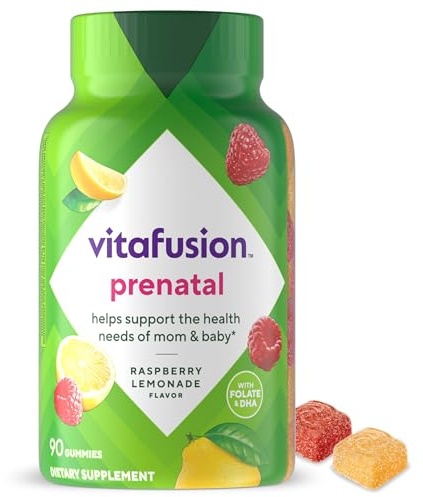 Vitafusion Prenatal Vitamin Gummies for Women | 90 Count | Folate & DHA