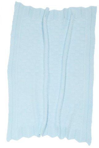 Alvi Baby Baumwoll Strickdecke 100 x 75 cm bleu