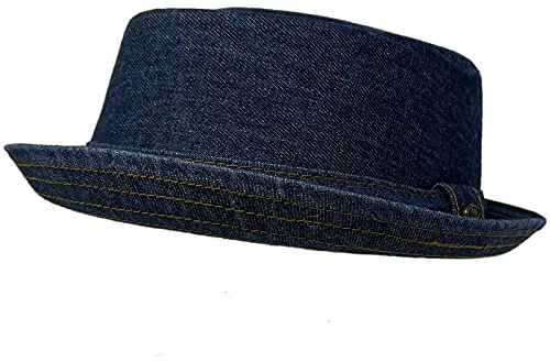 Men's Everyday Cotton All Season Porkpie Boater Derby Fedora Sun Hat