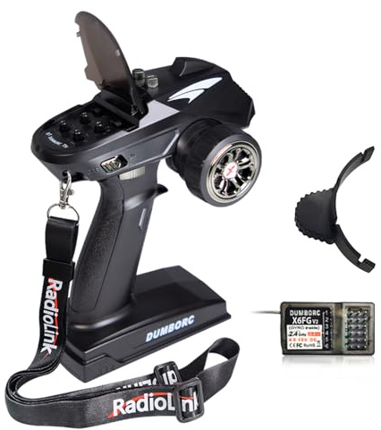 DUMBORC X6 2.4GHz 6CH RC Radio Transmitter and Receiver X6FG(Built-in Gyro) | Remote Controller, Fail-Safe, Low Voltage Alarm Function, for RC Vehicle Car, Boat, Tank, Model Parts